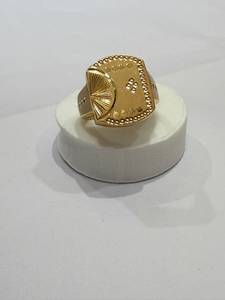 Geometric <b>Cocktail</b> <b>Ring</b> 24K <b>Gold</b> Plated Unisex Modern Statement Jewelry Daily Wear Gift Bold Fashion Jewelry Party Gift Handmade - Product Image 2