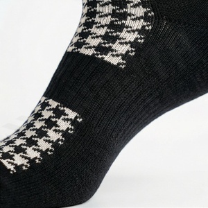 <b>Knee</b> <b>High</b> <b>Socks</b> Plaid Pattern Black <b>White</b> Knitted Breathable Casual Adult Regular Style - Product Image 5