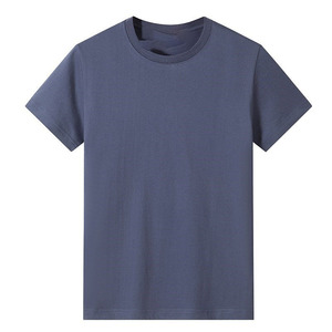 T-shirts décontractés pour hommes en coton 100% personnalisés OEM, manches courtes, coupe classique, logo sur le devant - Product Image 5