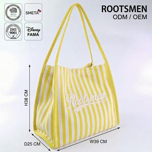 Bolsas de Mano a Rayas con Asas de Lona, Multiusos - Product Image 1