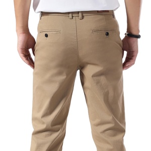 Pantalones Chinos de Algodón Transpirables de Diseño Limpio y Casual para Hombre con Cintura Elástica, Ajuste Elegante, Peso Medio, Perfectos para Usar Todo el Día - Product Image 6