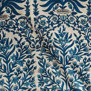 Tissu en coton imprimé traditionnel Jaipuri, coton cambriqué imprimé au bloc 60x60, tissu en coton à motifs. - Product Image 6