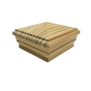 ฝาครอบเสาไม้จริงทรงปิรามิด ดีไซน์ร่วมสมัย ตกแต่งสไตล์โบราณ สำหรับตกแต่งระเบียง สวน และพื้นที่กลางแจ้ง - Product Image 1