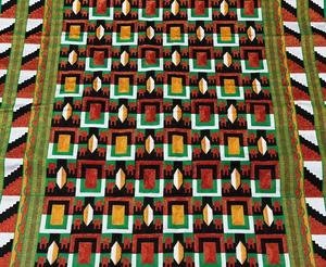 Tissu brodé africain, tissage jacquard, motif géométrique, textile - Product Image 2