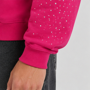 Sudadera con Capucha de Hombre de Gran Tamaño con Pedrería, Diseño Personalizado al por Mayor, Sudaderas con Capucha de Hombre de Manga Larga de Alta Calidad con Pedrería - Product Image 4