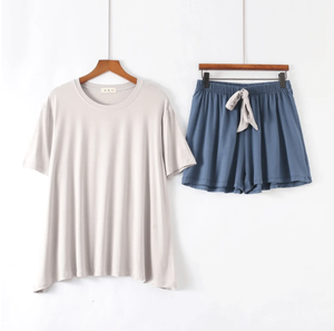 Ensemble de pyjama long pour femmes, imprimé tendance, vêtements de détente, chemise de nuit douce pour la peau, combinaison de nuit pour femmes, grande taille - Product Image 1