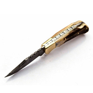 Damascus Steel Folding Knife Compact Handmade Pocket Knife Outdoor <b>Camping</b> Hiking Fishing Travel Work Utility <b>Tool</b> - Product Image 2