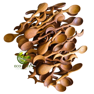 Cuchara de Madera de Girasol Hecha a Mano, Utensilio de Cocina de Madera Natural, Herramienta Floral para Cocinar y Servir, Vajilla Rústica, Regalo al por Mayor - Product Image 6