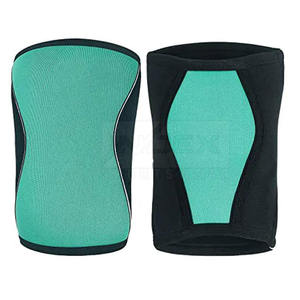 Rodilleras de Soporte Verdes y Negras Transpirables de Spandex y Poliéster Unisex con Cierre de Gancho y Bucle para Protección en Fitness - Product Image 3