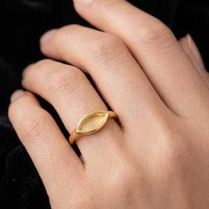 Anillo de Plata de Ley 925 Maciza con Bisel Marquise de 6x12mm para Resina, Cenizas y Leche Materna, para Creación de Joyas DIY - Product Image 1
