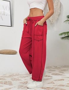 Pantalon de jogging ample pour femme, coupe large, avec cordon de serrage et poches - Product Image 5