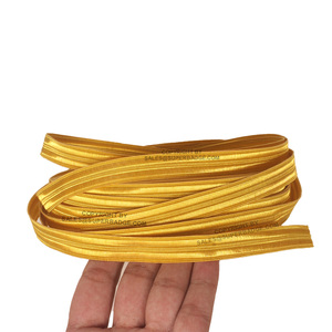 Eco-Friendly Pilot Lace Metal Wire Lace <b>Sequin</b> Fabric Ceremonial Bullion Wire Braid Lace Gold Ribbon Metallic Thread Gallon - Product Image 6
