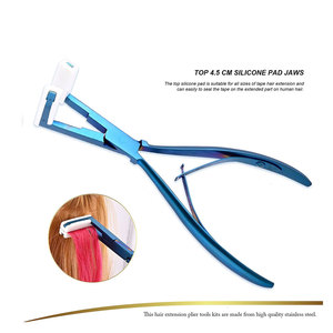 Pince à extensions capillaires en acier inoxydable étanche de qualité supérieure, outil de salon de beauté pour extensions à micro-anneaux et perles - Product Image 4