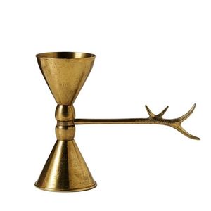 Soporte para Adornos de Cócteles de Latón Vintage con Asa de Cuerno de Ciervo y Herramienta de Medición, Proveedor Directo de la India - Product Image 3