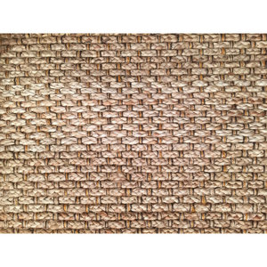 Tapis d'intérieur géométrique en fibre naturelle tissé à la main Textile de maison - Product Image 3