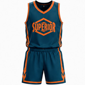 Ensemble d'équipement de basketball professionnel avec coupe athlétique ajustée, tissu respirant et design d'équipe entièrement personnalisé - Product Image 1