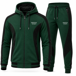 Survêtement d'hiver unisexe surdimensionné NAVISTA SPORTS 2 pièces, écologique, imperméable, léger, 100% coton, à capuche, pour le jogging - Product Image 3