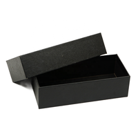 Boîte d'emballage pour lunettes de soleil moins chère, en carton noir recyclé, logo personnalisé XUZE PB-811, vente en gros, 183x85x53mm, lunettes, 85g, 200 pièces