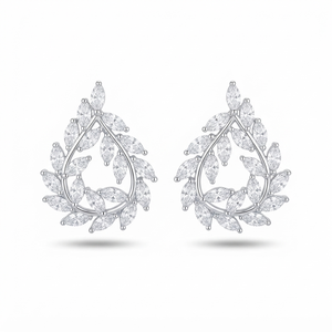 Pendientes Halo con Diamantes Cultivados en Laboratorio Radiant Sparkle en Oro Rosa de 14k, Diseñados para la Alfombra Roja, Diamantes Cultivados en Laboratorio Libres de Conflictos - Product Image 1