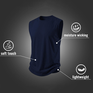 Premium Quality Men Fitness Tank Tops Lightweight Gym Vest High Performance <b>Running</b> <b>Singlet</b> Custom Logo Athletic Men Apparel - Product Image 4