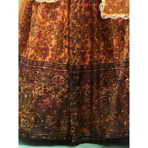 Ensemble Lehenga Choli imprimé jaune pour femmes grandes tailles, idéal pour les fiançailles - Product Image 3