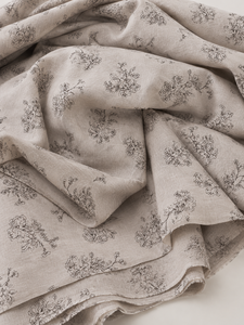 Écharpe hijab en coton et lin écologique, tissée, à imprimé floral, longue, élastique, respirante, pour filles - Product Image 5