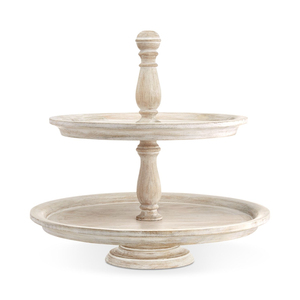 Modern Design <b>3</b>-<b>Tier</b> Wooden Serving Tray <b>Stand</b> Cupcake And Dessert Display Decorative Tiered Serving Platter With Metal Handle - Product Image 5