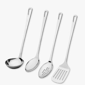 Dishwasher Safe Heat Resistant <b>stainless</b> <b>Steel</b> 4 Pcs Cooking Spoons Modern <b>Kitchen</b> <b>Utensils</b> Set At Low Budget - Product Image 1