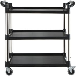 Carrello di Servizio Pesante 220LBS 102x49x97cm con Ruote Bloccabili e 3 Ripiani - Product Image 1