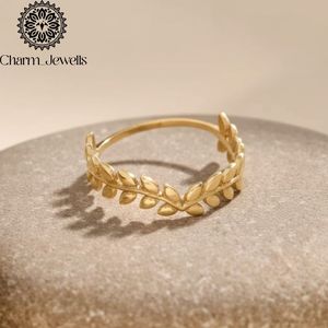 Bracelet manchette en argent 925 motif feuille Charm_Jewells, bijou classique unisexe pour usage quotidien - Product Image 1