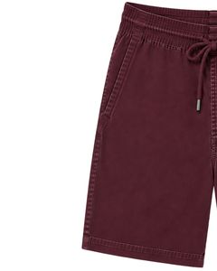Shorts Bermuda décontractés pour hommes, couleur bordeaux, personnalisés, été, cordon de serrage, shorts de plage, légers, coupe décontractée, mélange de coton - Product Image 3