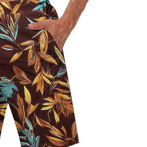 Dernier modèle de short de plage uni imprimé numériquement, logo personnalisé, taille élastique, décontracté, MOQ 10 pièces, antibactérien, extensible, toutes tailles - Product Image 2