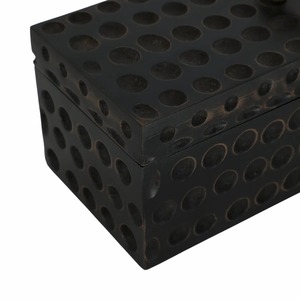 Modern Wooden Keepsake <b>Box</b> With Circular Cut Design Lid storage <b>Box</b> Used To Store Jewelry And Fashion Accessories From India - Product Image 4