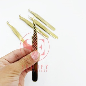 Juego de Pinzas para Pestañas Curvas de 90 Grados con Logotipo Personalizado de Somofy Enterprises, Pinzas de Acero Inoxidable para Extensiones de Pestañas - Product Image 5