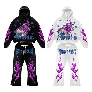 Conjunto de Sudadera con Capucha Estampada de Felpa Francesa para Invierno, Trajes Deportivos con Logotipo Personalizado, Felpa de Algodón de Peso Medio, Corte Regular, Estilo Casual Urbano para Hombre y Unisex - Product Image 6