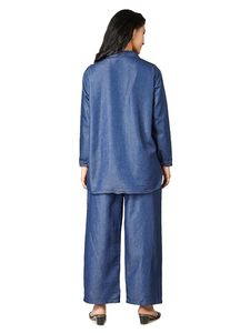 Ensemble décontracté en jean brodé pour femme, coupe régulière, sexy, été, 2 pièces, pantalon en coton fiable - Product Image 2