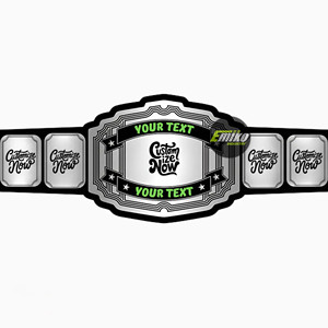 Cinturón de Campeonato Plateado, Personalizable con Logotipo y Texto, Placa de Acero, Ligero, para Entrenamiento, Lucha Libre, MMA, Boxeo - Product Image 3