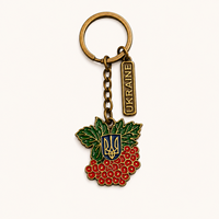Gantungan Kunci Souvenir Ukraina Grosir Paduan Logam Enamel Hadiah Perjalanan Logo Kustom