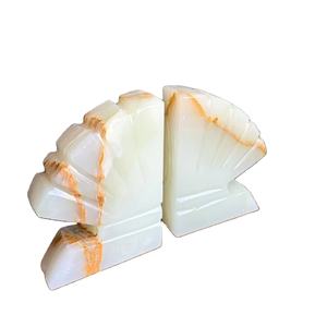 Sujetalibros de Ónix Verde Sunburst, Decorativos, de Piedra Egipcia, para Hogar u Oficina, Accesorios para Estanterías, Elegante Regalo - Product Image 4