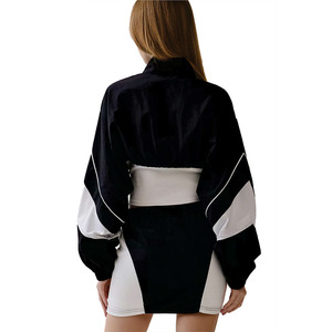 Women's Cropped Sports Windbreaker Jacket and <b>Skirt</b> Custom Activewear Training Outfit Breathable Performance Wear OEM Wholesale - Product Image 4