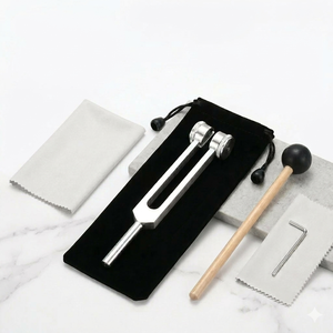 ส้อมเสียงบำบัด 128Hz พร้อมค้อนซิลิโคน เครื่องดนตรีบำบัดด้วยเสียง - Product Image 1