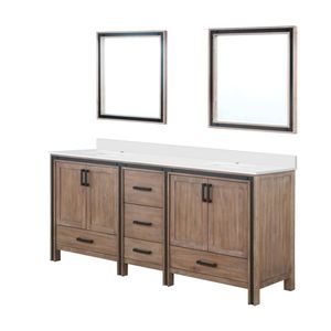 Mobile bagno doppio in legno rustico effetto fienile 80 pollici L X 22 Pollici Piano in marmo coltivato D e 30 pollici Specchiere per Bagno - Product Image 4