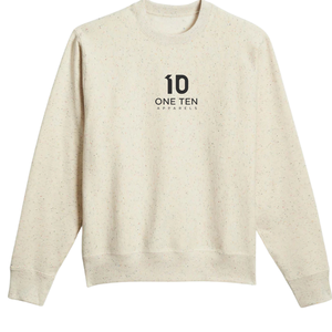 เสื้อสเวตเชิ้ตคอกลมผู้ชายทรงหลวม ผ้าฟลีซ สีธรรมชาติ ลายจุด นุ่ม อุ่น สวมใส่สบาย แขนยาว พรีเมียม - Product Image 2