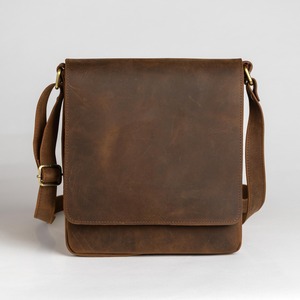 Sac messager en cuir véritable, abordable, vintage, pour homme, avec compartiment pour ordinateur portable, pour le bureau et les voyages - Product Image 1
