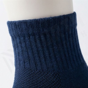 <b>Crew</b> <b>Socks</b> Solid Navy Blue Knitted Cotton Breathable Daily Wear Adult Autumn Casual <b>Socks</b> - Product Image 4