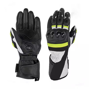 Guantes de Motocicleta de Cuero para Hombre, con Protección de Fibra de Carbono en los Nudillos, Pantalla Táctil, Resistentes al Viento, para Deportes para Adultos - Product Image 1