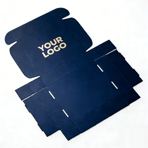 Boîte d'expédition en carton ondulé personnalisée avec impression de logo, fermeture à rabat, finition mate, forme rectangulaire pour cosmétiques - Product Image 1