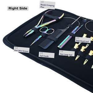 Kit de Herramientas Comerciales para Extensiones de Cabello con Alicates de Microperlas, Gancho de Instalación, Mini Tijeras de Corte y Separación, y Pinza de Dedo - Product Image 3