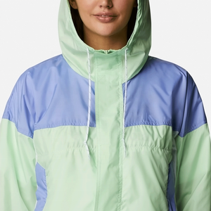 Women's Lightweight Hooded Windbreaker Jacket Waterproof Color <b>Block</b> Outdoor Sports Breathable Sun Protection Casual Coat OEM - Product Image 5