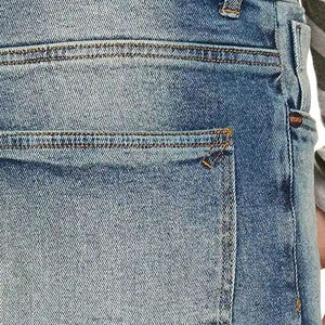 กางเกงยีนส์ผู้ชายขายส่ง สีน้ำเงิน ไซส์ใหญ่ ระบายอากาศได้ดี ทรงตรง ขายาว พร้อมโลโก้สั่งทำ - Product Image 6